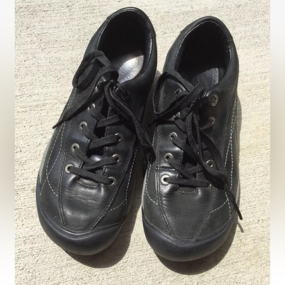 Keen Toyah Black Leather Oxford Trail Hiking Shoes 1004436 Women's Size 7